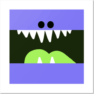 Purple Monster or Dino Mouth Posters and Art